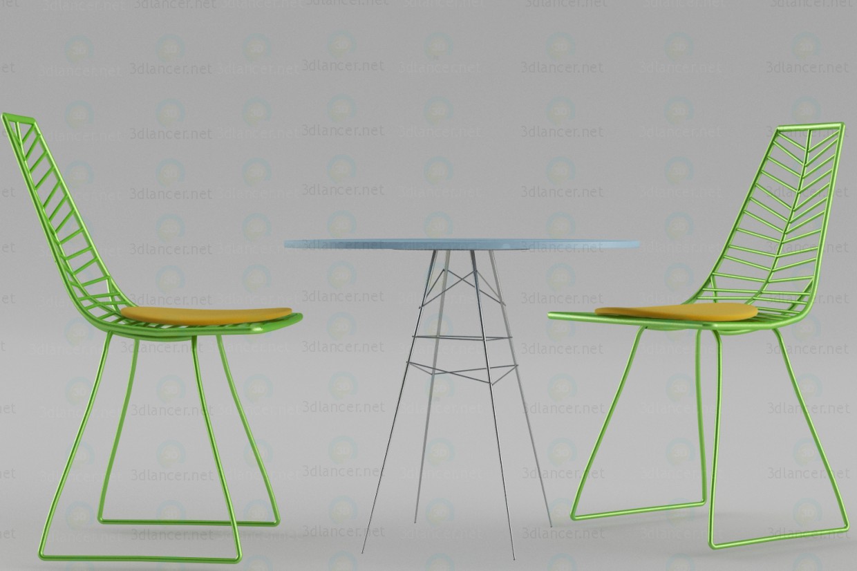 3d model Mesas y sillas para el jardín - vista previa