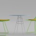 modèle 3D Tables et chaises de jardin - preview
