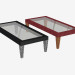 3d model Art Deco style coffee table with leather decoration Batang - preview