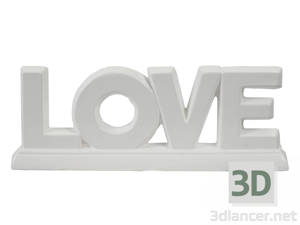 3D Modell "Love" Statue - Vorschau