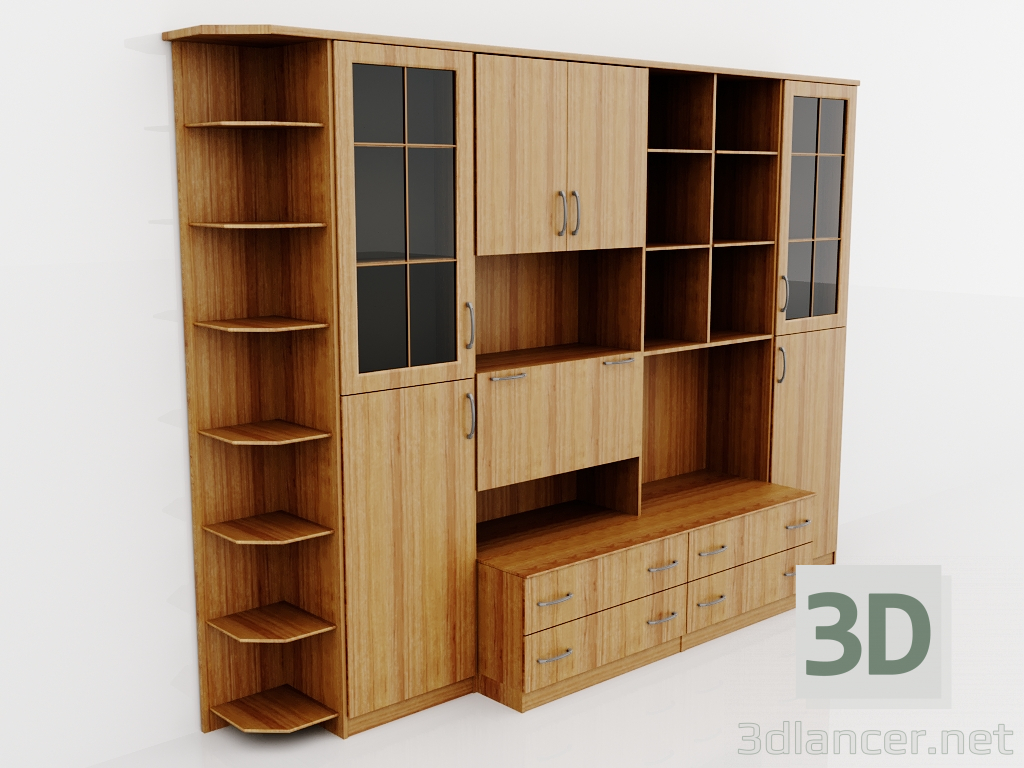 Gabinete 3D modelo Compro - render