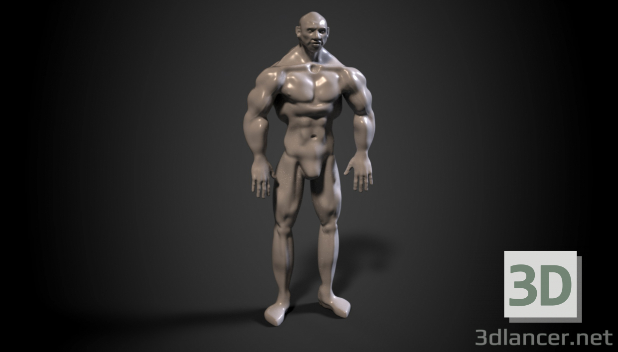 3D Modell Gewichtheber - Vorschau