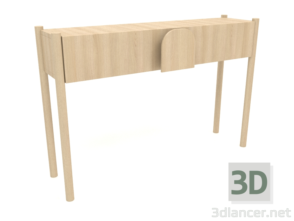 3 डी मॉडल कंसोल टेबल केटी 02 (1200x300x800, लकड़ी सफेद) - पूर्वावलोकन