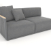 3d model Sofa module section 1 left (Anthracite) - preview