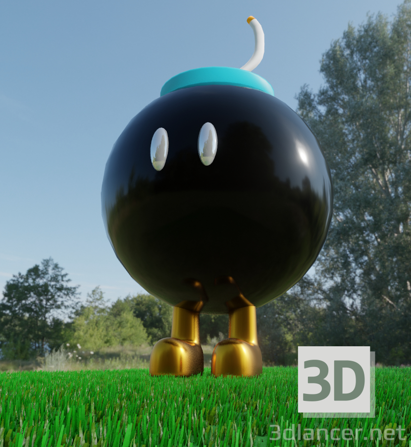 modèle 3D bombe - preview