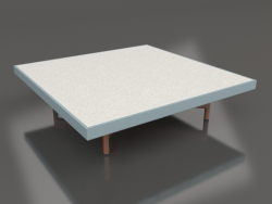 Table basse carrée (Bleu gris, DEKTON Sirocco)