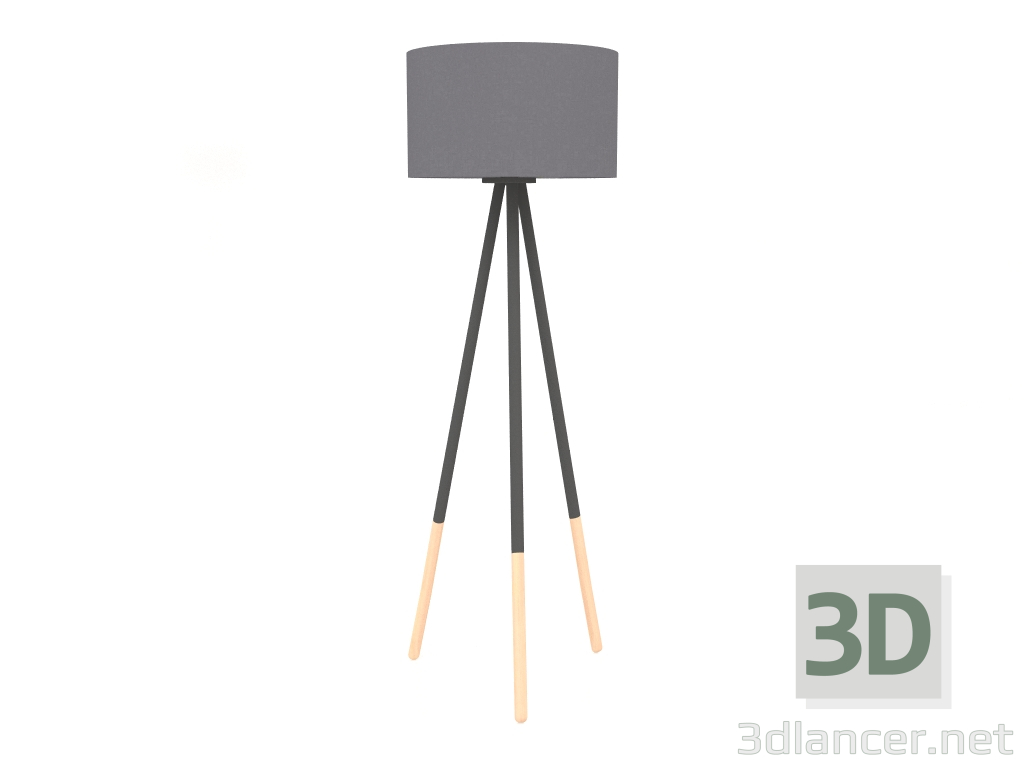 3d model Lámpara de pie Highland (Gris oscuro) - vista previa