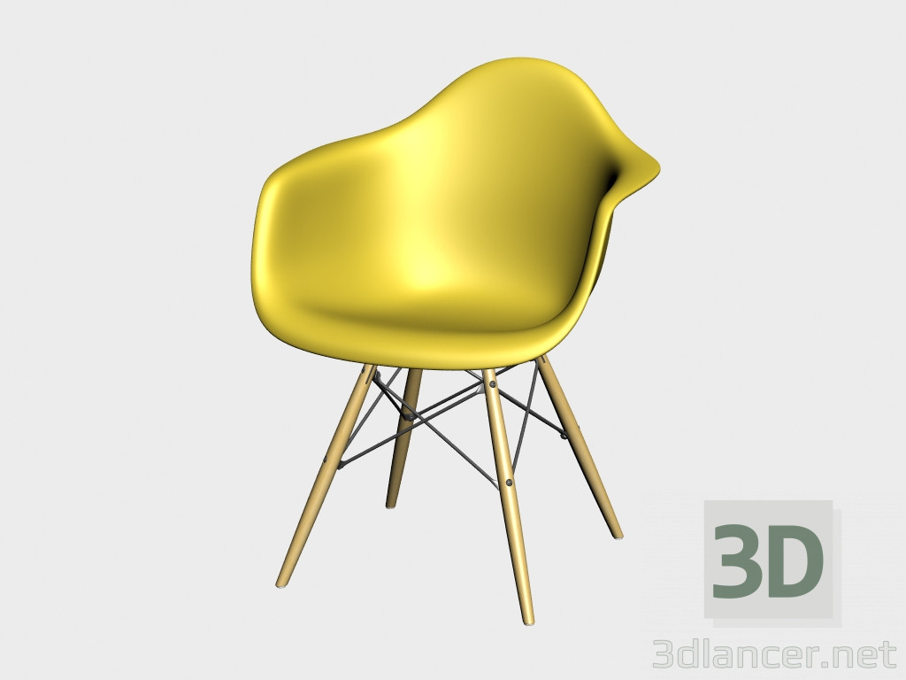 3d model Eames Plastic Armchair DAW - preview