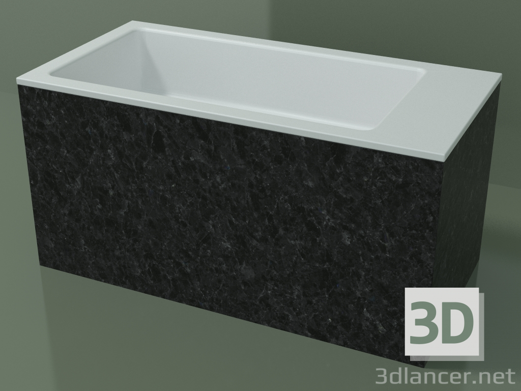 3D modeli Tezgah üstü lavabo (01R142102, Nero Assoluto M03, L 72, P 36, H 36 cm) - önizleme