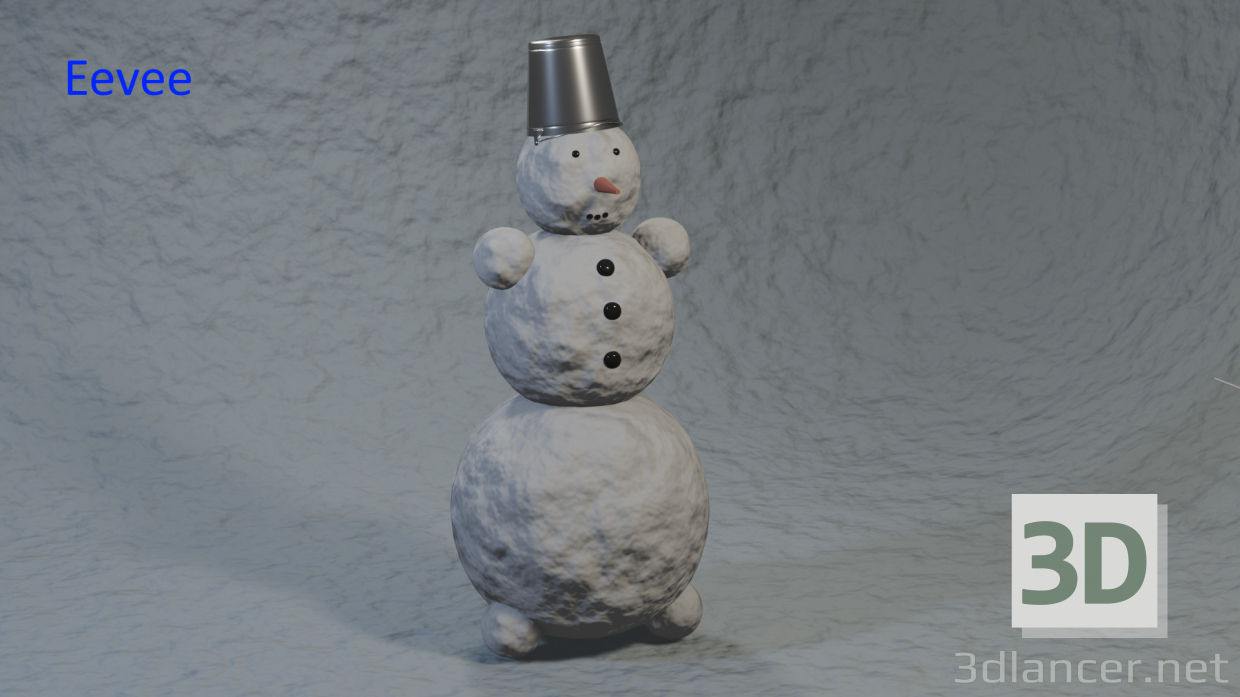 modello 3D di Pupazzo di neve comprare - rendering