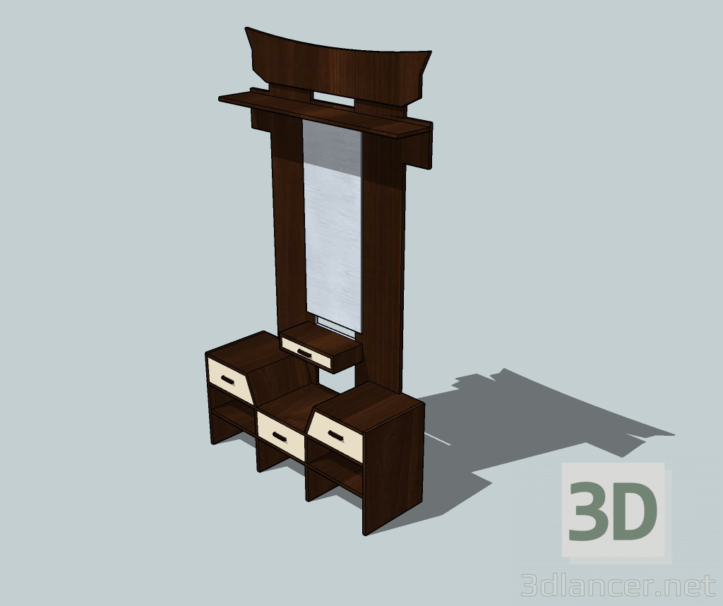 3 डी मॉडल दालान बुशिडो - पूर्वावलोकन