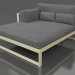 3d model Sofá modular XL, sección 2 izquierda, respaldo alto, madera artificial (Oro) - vista previa