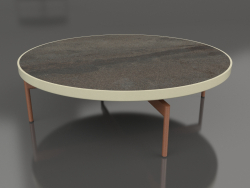 Round coffee table Ø120 (Gold, DEKTON Radium)