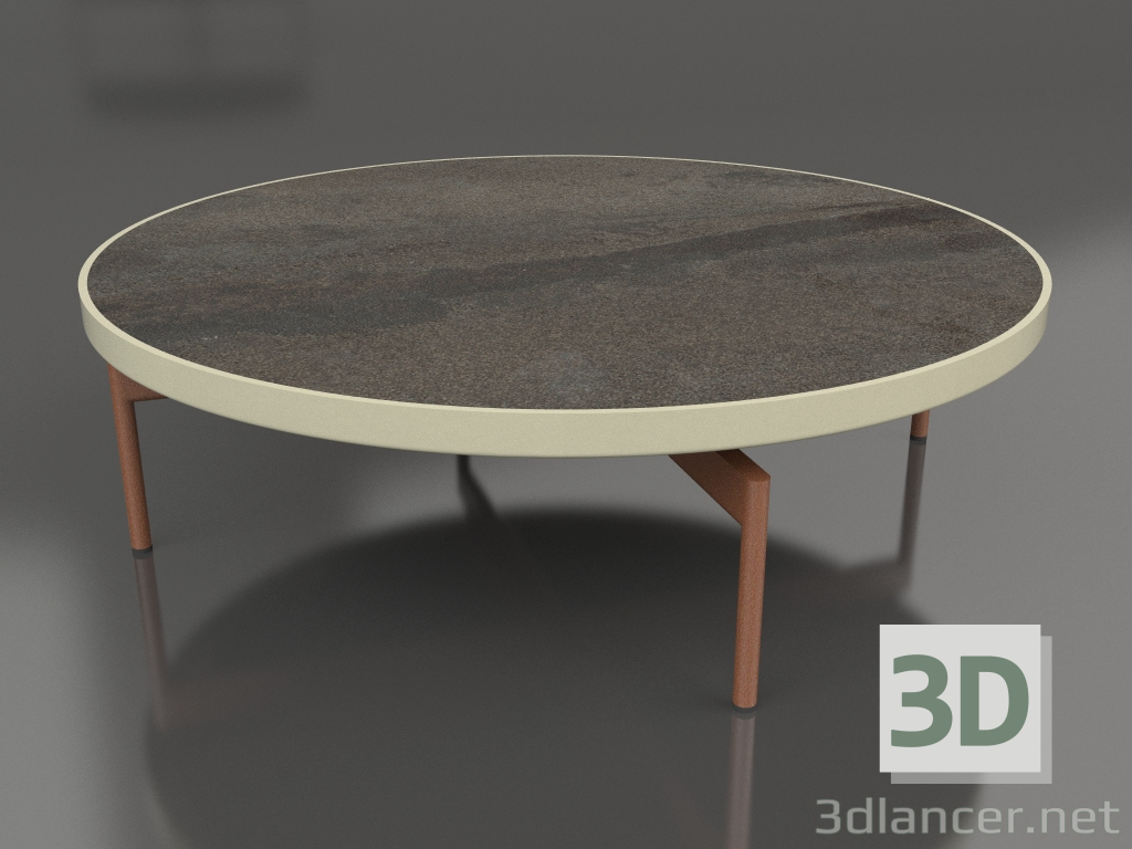 modello 3D Tavolino rotondo Ø120 (Oro, DEKTON Radium) - anteprima