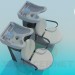 3D modeli Kuaför koltuğu - önizleme