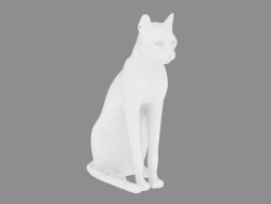 Escultura del mármol del gato egipcio
