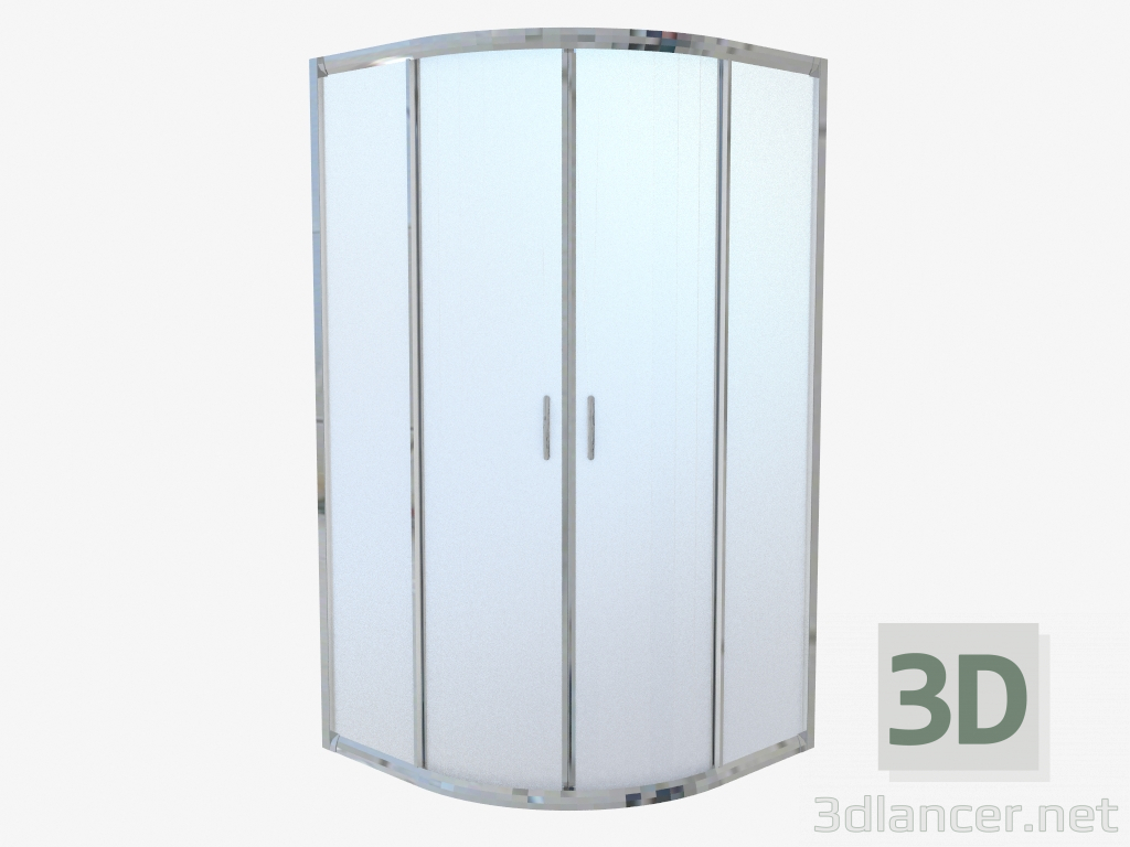 3D modeli Yarım yuvarlak yarım yuvarlak kabin 90 cm, mat cam Funkia (KYP 651K) - önizleme