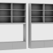 3d model Elementos del sistema modular IANUS MIDDLE WITH BACK (R268) - vista previa