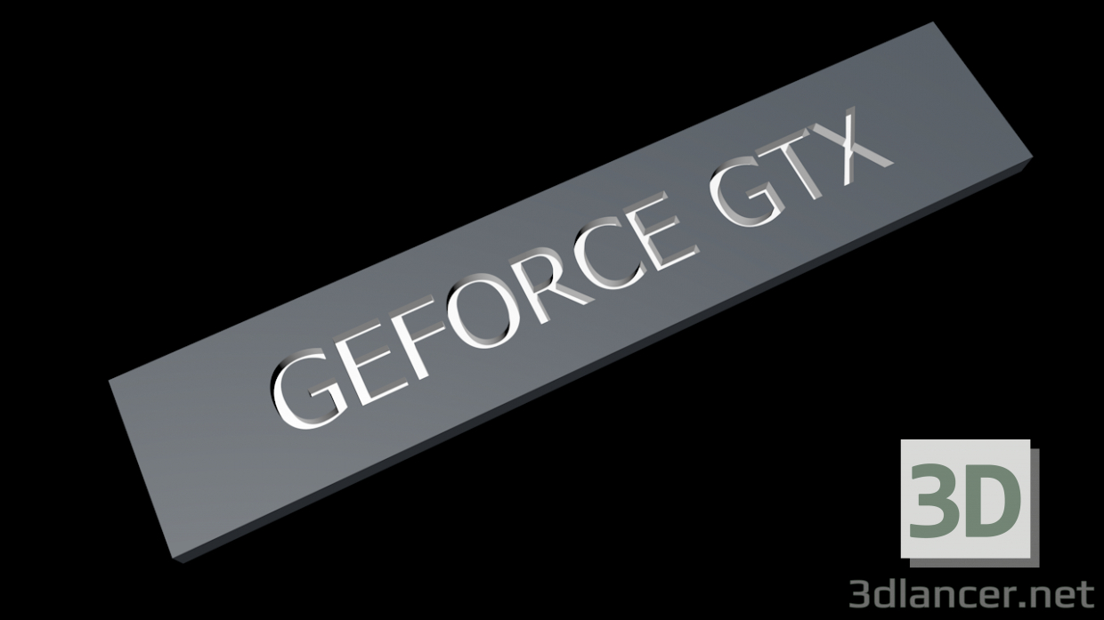 modello 3D geforce gtx - anteprima