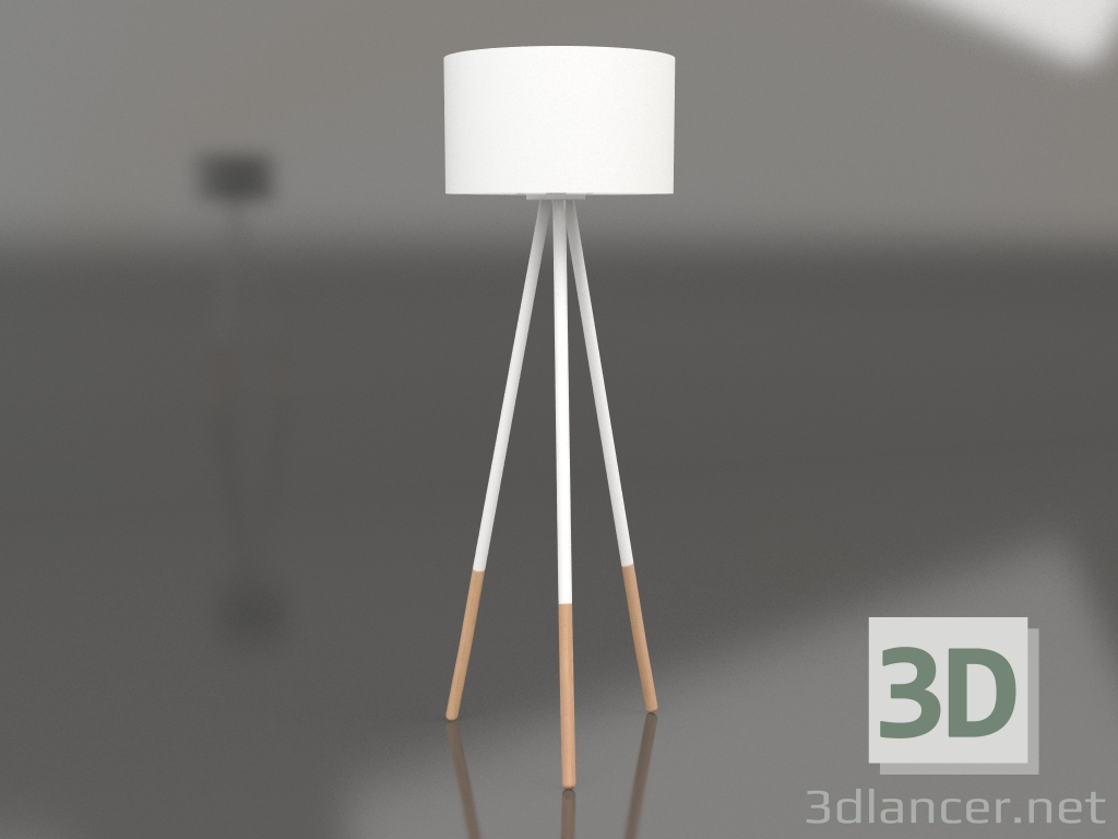 modèle 3D Lampadaire Highland (Blanc) - preview