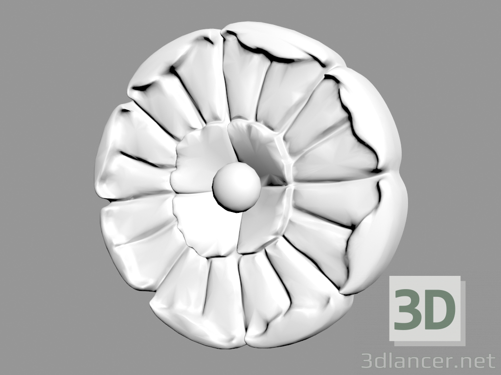 modello 3D Frammento di ornamento A319 - anteprima