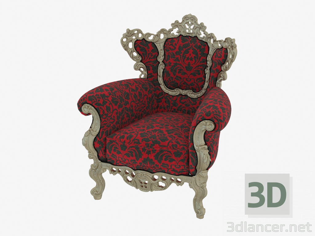 modèle 3D Chaise baroque Villa Venezia - preview