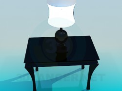 Console with a lamp