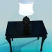 3d model Console with a lamp - preview