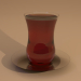 3d Стеклянная турецкая чашка бардак с блюдцем модель купить - ракурс