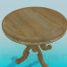 3d модель Круглый деревянный столик – превью
