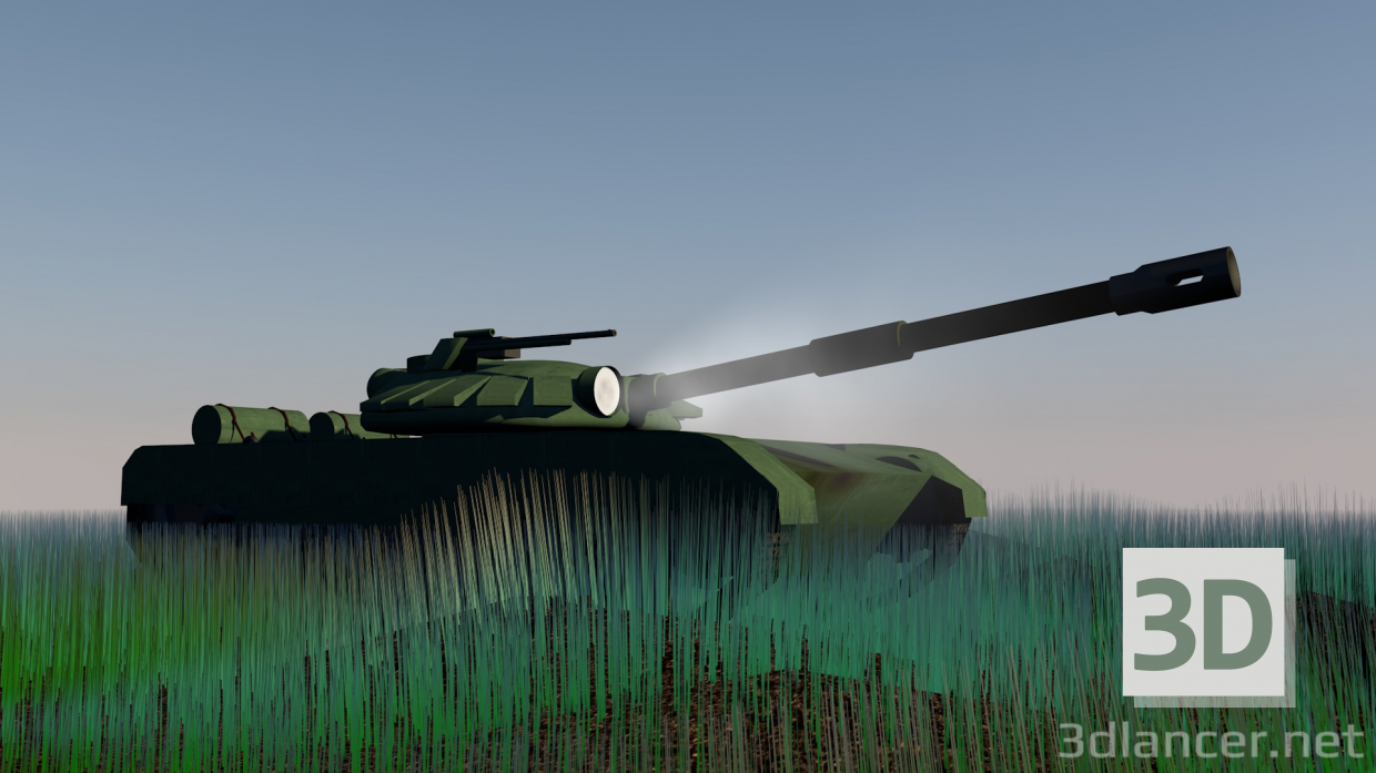 3d model tanque - vista previa