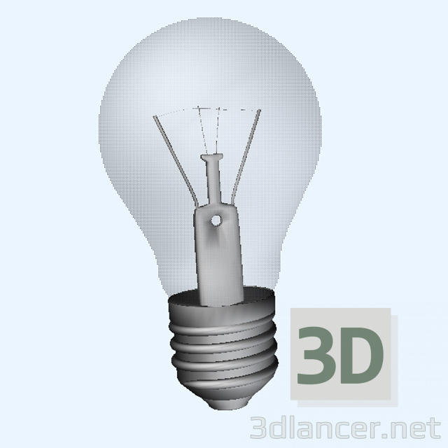 modello 3D lampadina - anteprima