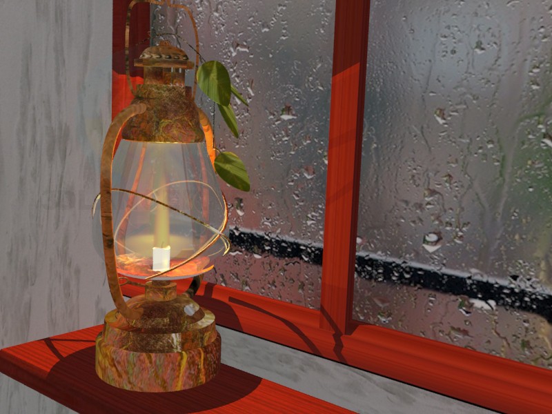 3d модель керосиновая лампа – превью