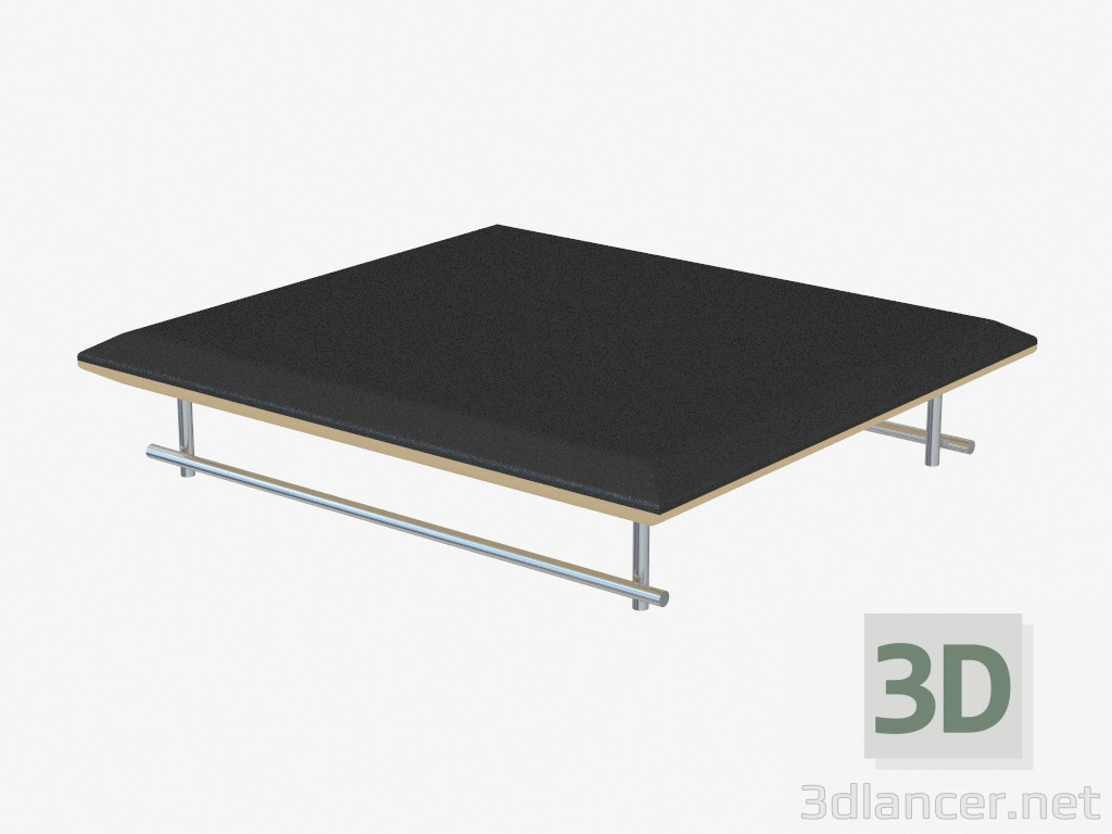 3d model Coffee table with leather decoration Bianco - preview