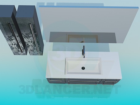 3d model Furniture washbasin - preview