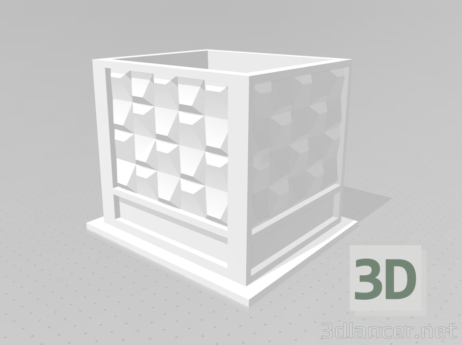 3D Modell Töpfe in Form eines Zauns - Vorschau