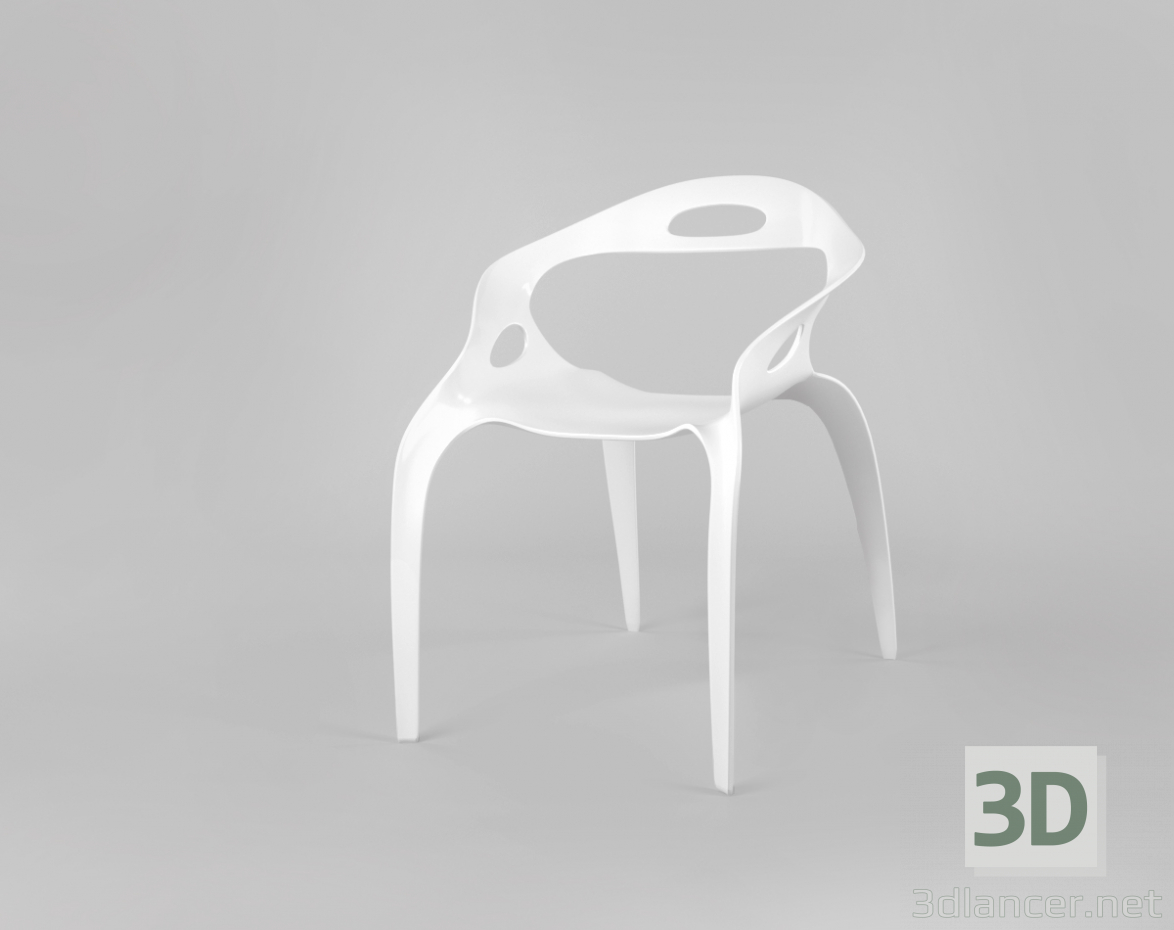 3D Plastik sandalye modeli satın - render