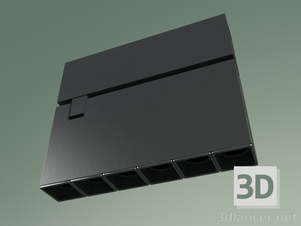 modello 3D Spot RSLC78034 6×2W BK 4000K - anteprima