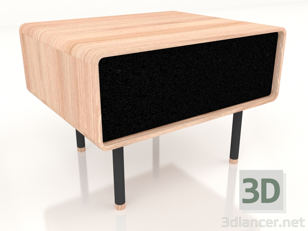 3d model Bedside table Fina (Nero) - preview