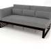 3D Modell Modulares Sofa, Abschnitt 1 links, hohe Rückenlehne (Schwarz) - Vorschau