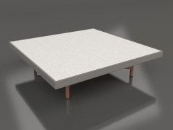 Mesa de centro cuadrada (Gris cuarzo, DEKTON Sirocco)