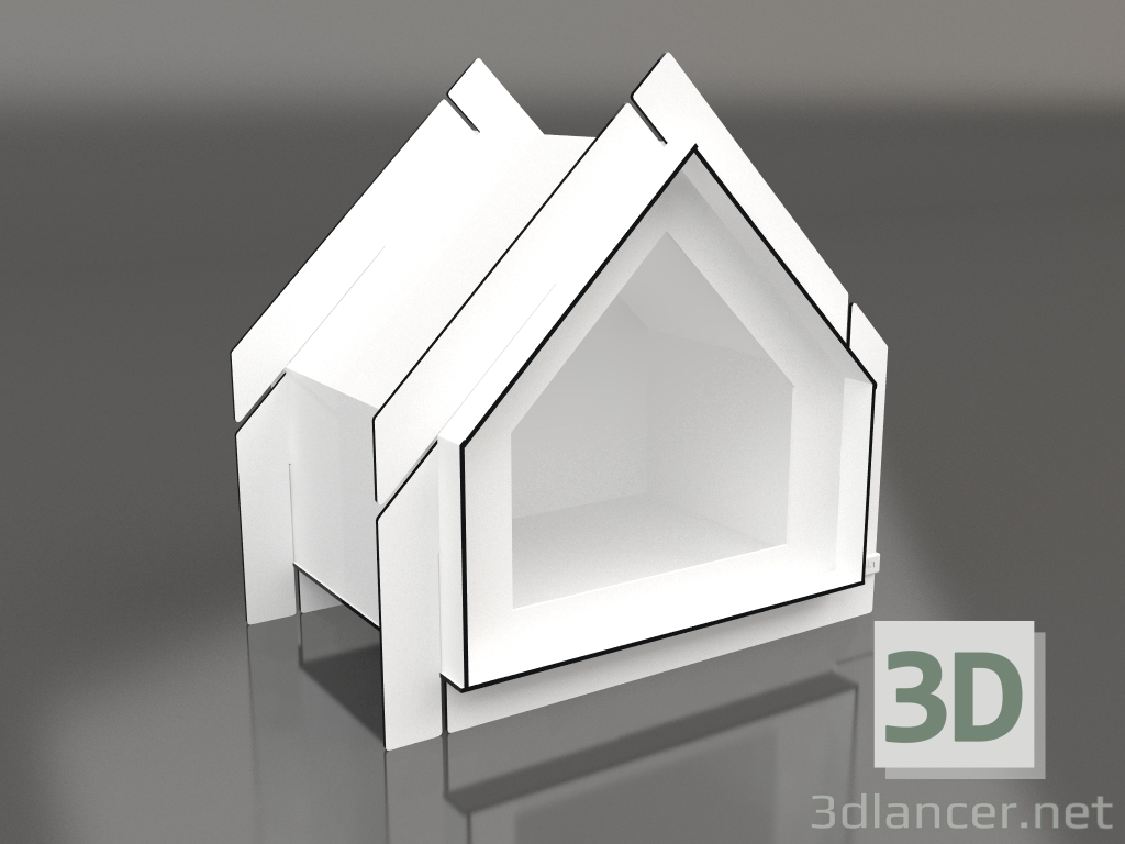 3 डी मॉडल पालतू जानवरों के लिए घर XS (सफ़ेद) - पूर्वावलोकन
