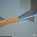3d model Kitchen knife, wooden handle (riveted) - preview