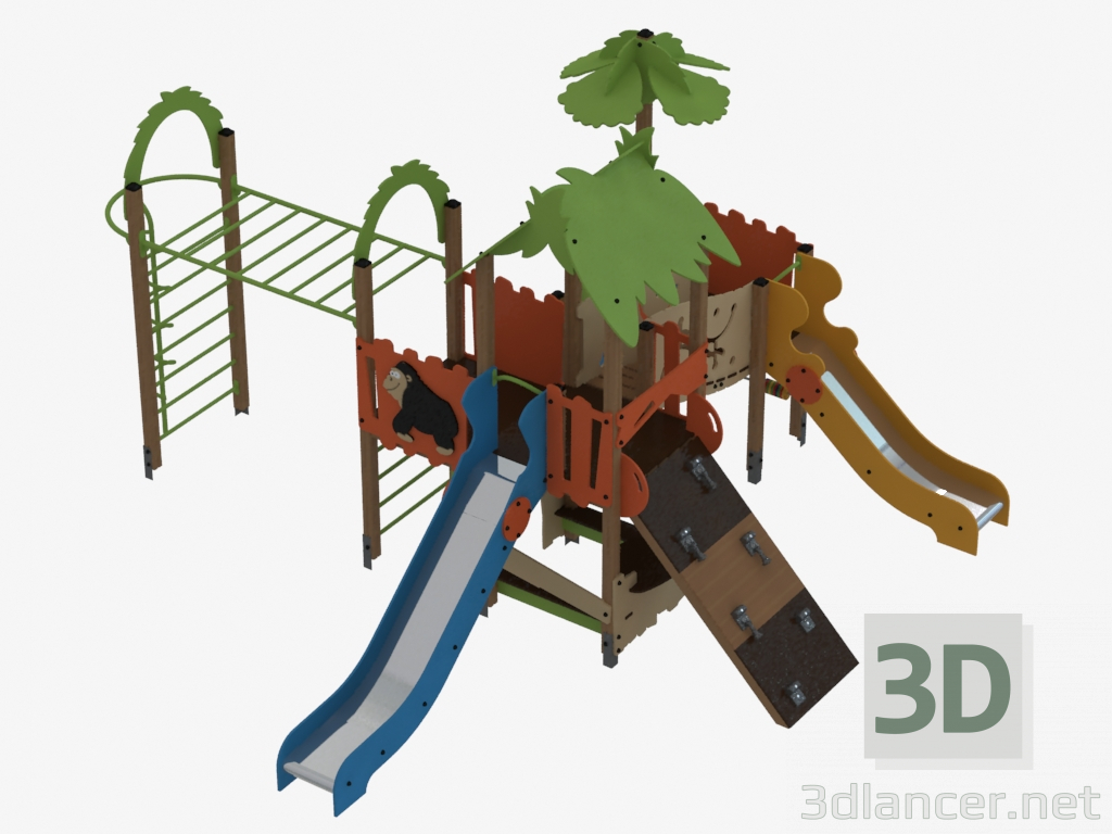 3d model Complejo de juegos para niños (T1215) - vista previa