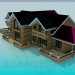 modello 3D Cottage con registro - anteprima
