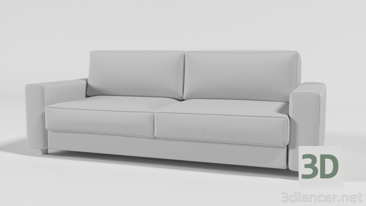 3d мягкий диван модель купить - ракурс
