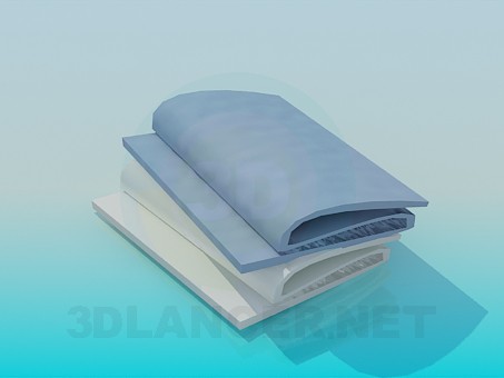 3d модель Сложенные полотенца – превью