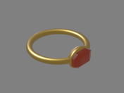 anillo con rubin