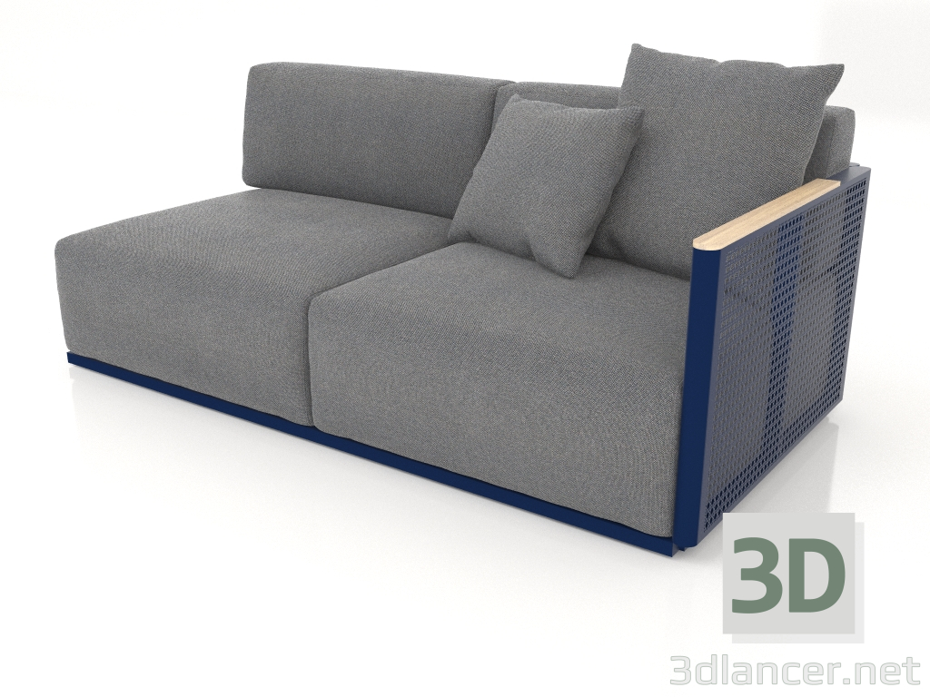 Modelo 3d Módulo de sofá seção 1 direita (azul noturno) - preview