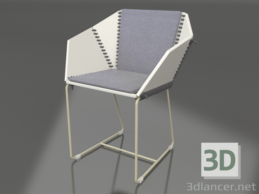 3d модель Обеденное кресло (Gold) – превью